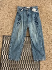 vintage kids jeans size 9-10 with little flower prints