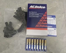 ACDelco 8X 41-110 Spark Plug & 9748UU Wire Set For Chevrolet GMC 4.8L 5.3L 6.0L