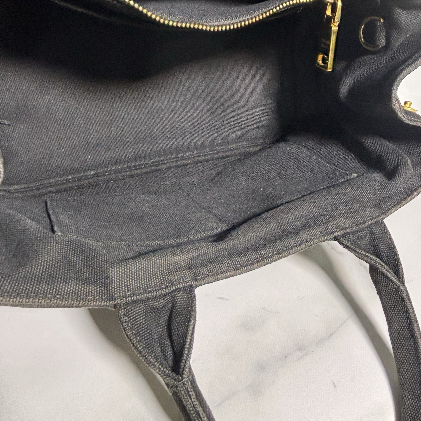 PRADA Canapa tote 2WAY Shoulder Bag Bijou Studs Tote Bag canvas Nero (Black) thumbnail 18