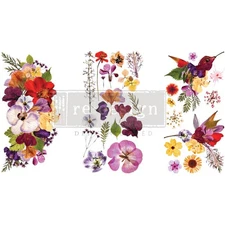 Prima Marketing Re-Design Decor Transfers 6"X12" 3/Sheets-Organic Flora