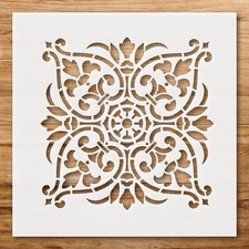 Large Damask Pattern Wall Art Stencil for Elegant Home Decor - StencilAir