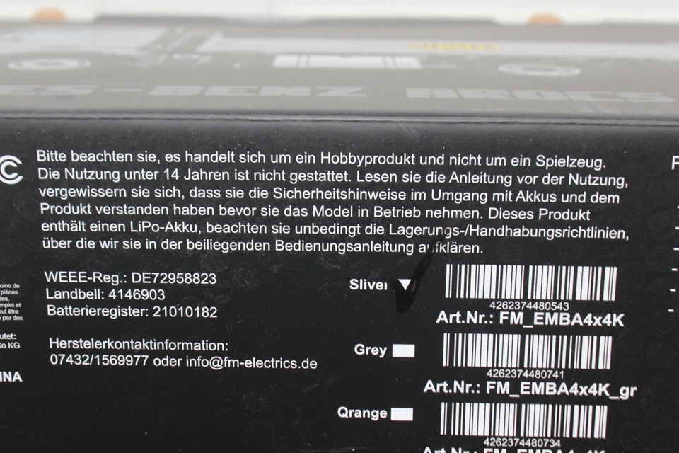 Huina 5701 Kabolite Silber 4x4 Kipper Mercedes Arocs Allrad 1:14 RC LKW - Bild 4 von 4