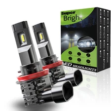 AJHGFOW H11 LED Headlight Bulb Low Beam 100W 50000LM Super Bright 6500K White