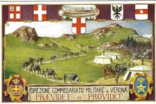 Italian WWI Art Military Postcard Verona Military Commissary Commissariato