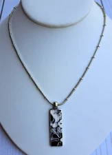 Brighton Spring Hill Necklace Enamel Flowers Pendant Choker Retro Modernist