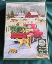 Cobble Hill 1000 Piece Puzzle Christmas on the Farm Poster Included New USA