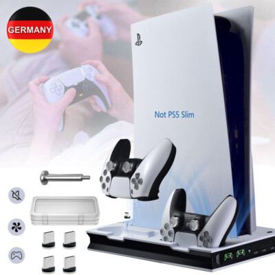 Cooling Stand with Dual Controller Charger Headphone Hanger for PS5 Console DE