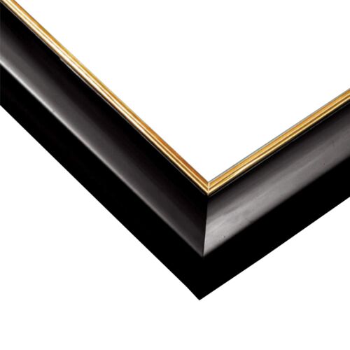 Puzzle Frame Woody Panel Excellent Gold Line Shine Black (18.2×25.7cm) - Picture 1 of 6