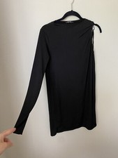 Zara trafaluc women's black dress size Small Asymmetrical sleeves