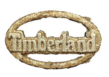Timberland Gold Flecks Textured 3-3/8" x 2" Belt Buckle
