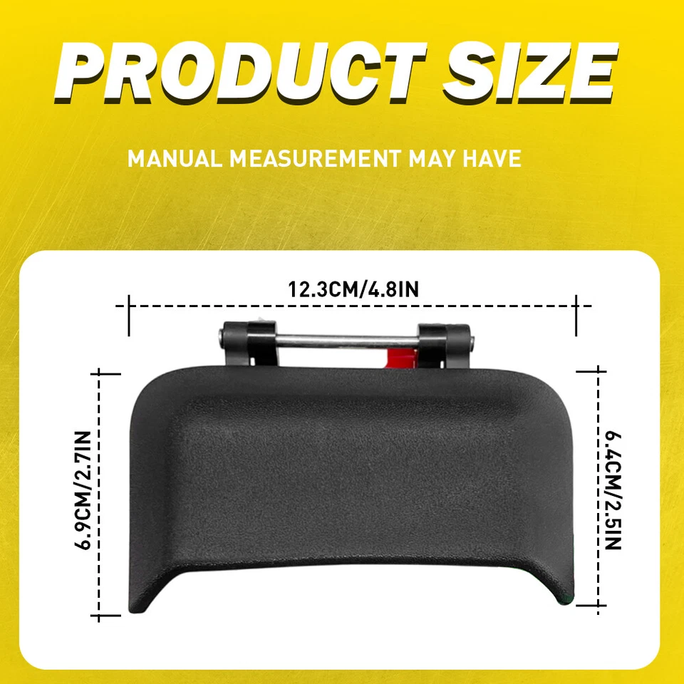 2x Maçaneta de Porta Externa Preta Traseira Lateral Esquerda e Direita Compatível com Jeep Compass 2007-2016 - Imagem 3 de 4