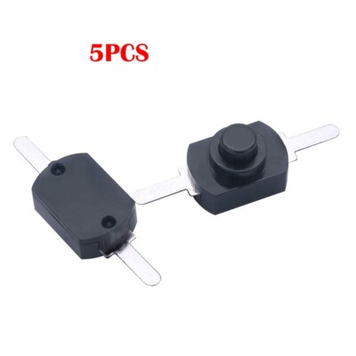5PCS Black Mini ON/OFF Push Button Switch DC 30V 1A Self-Lock for Light ...