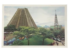 Rio De Janeiro Metropolitan Cathedral Vtg Postcard Unposted Alexandre Braga