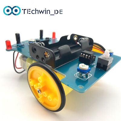 DIY Smart Robot Car Electronic Assembly Kit Set With-Reduction Mot