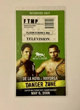 Boxing Media Credential Oscar De La Hoya vs Ricardo Mayorga (2006)
