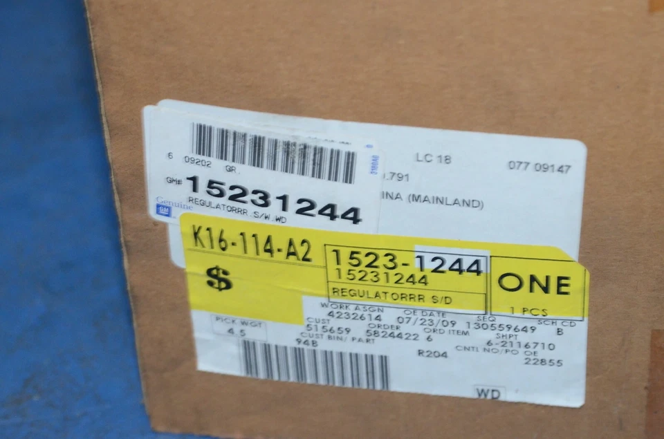 Regulador de ventana eléctrica trasera derecha Buick LeSabre 2000-2005 con motor GM 15231244 NUEVO EN STOCK Foto 3 de 4