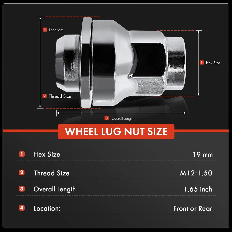 10x Tuerca de rueda para Jaguar F-Type 2014-2021 XF XFR-S XJ XJR XK delantera o trasera Foto 2 de 4