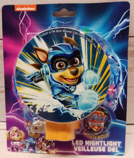 Paw Patrol Chase LED Night Light The Mighty Movie Wall Plug-In On/Off Switch New