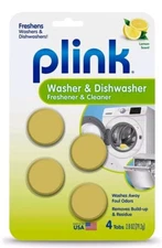Plink - 2 Packs Of 4 Washer and Dishwasher Freshener & Cleaner