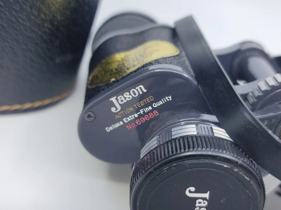 Vintage Jason 7x35 Extra Wide Angle 525 ft. at 1000 yds. Binoculars W/ Case - Image 2 of 3