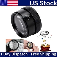 40X Jewelers Loupe Magnifier Light Jewelry Eye Loop Pocket Magnifying Glass Coin