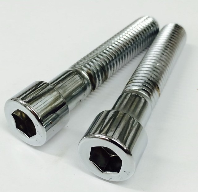 2 CHROME RISER BOLTS 1/2"20 x 21/2" harley allen hd handlebar chopper bobber eBay