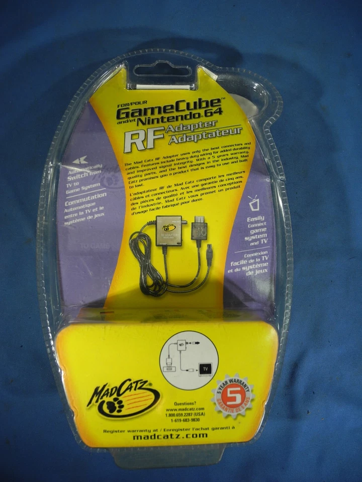 Mad Catz RF Adapter Model 5604 For Nintendo Game Cube Nintendo 64 Super SNES NEW - Image 4 of 4