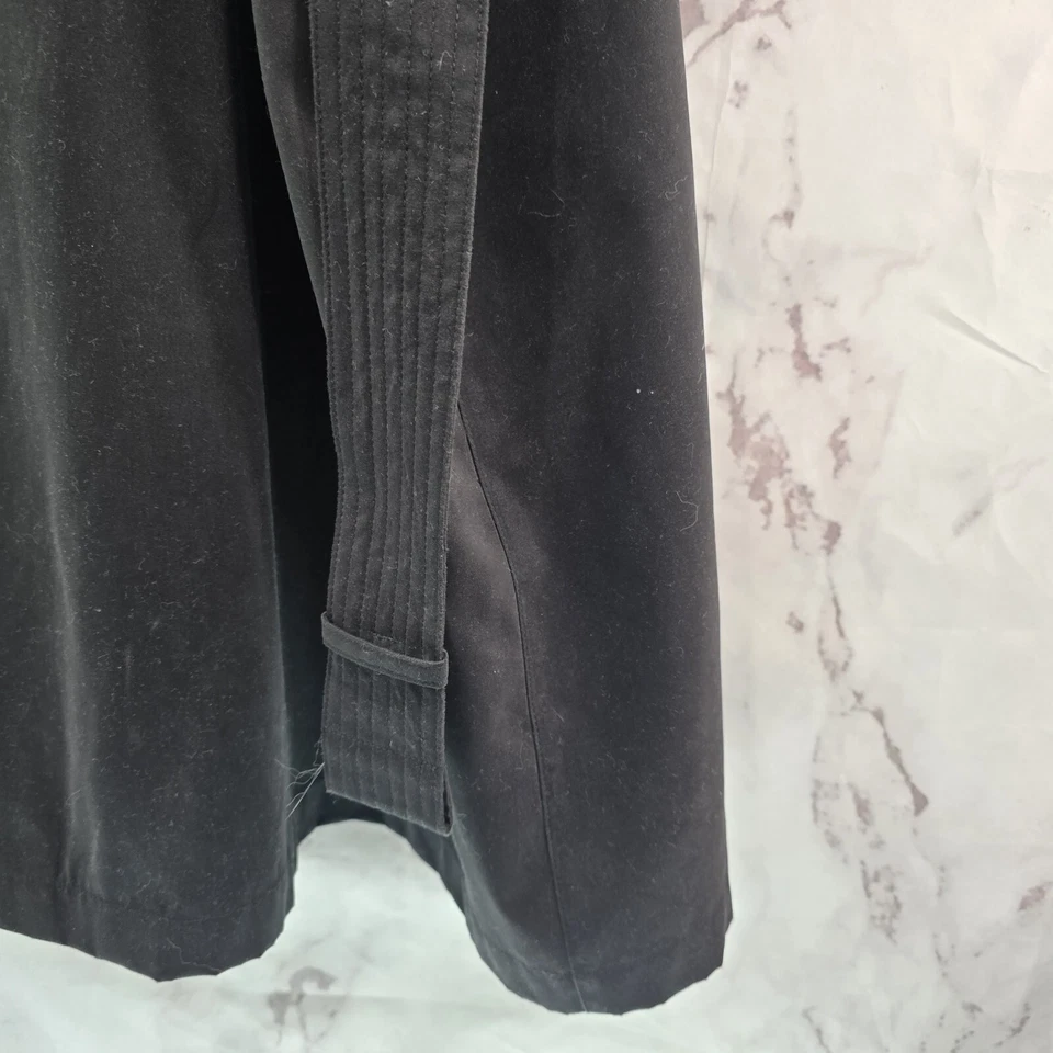 Abrigo Ralph Lauren Para Hombre XL Negro Trench Lana Forrado Botón Vintage Chaqueta Manta  Foto 4 de 4