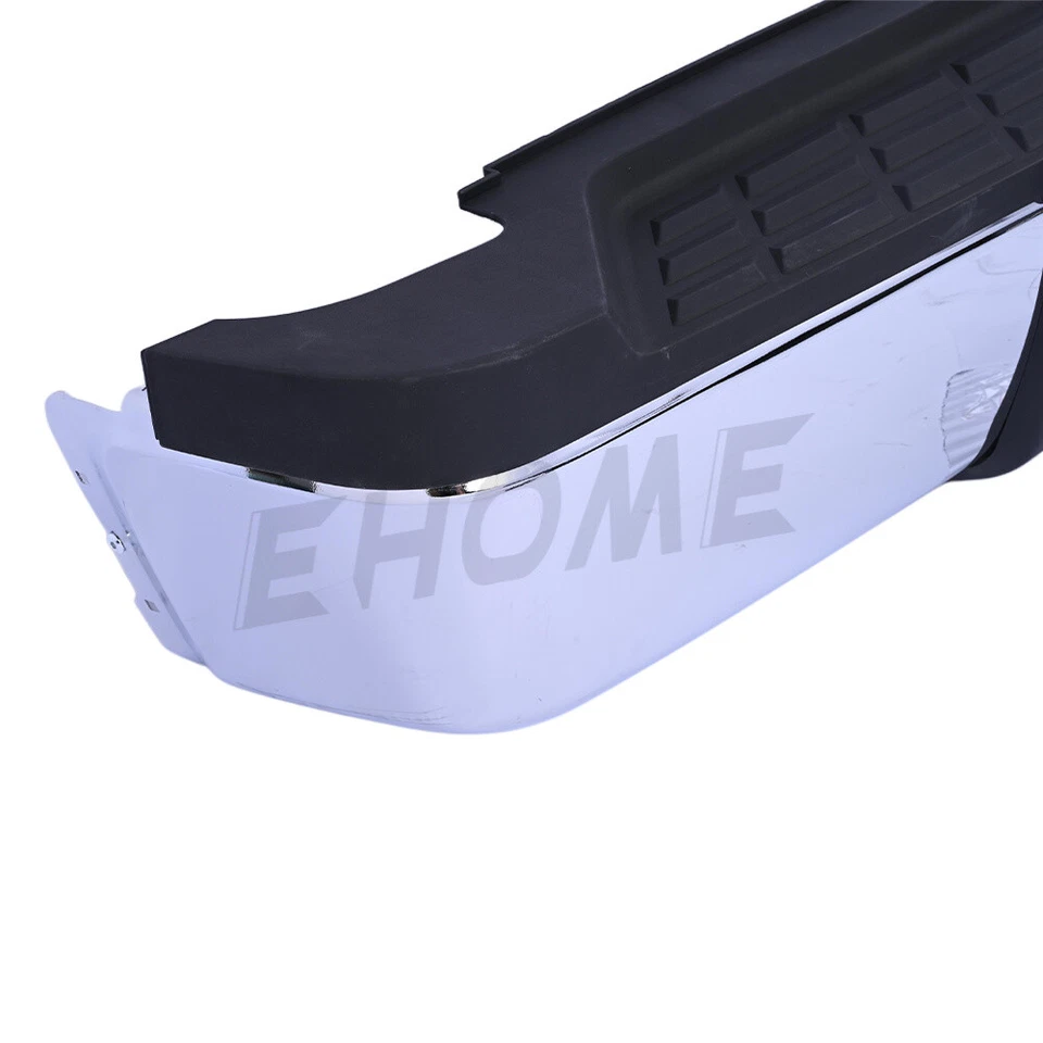 NEW Chrome Rear Steel Step Bumper W/O For 2007-2010 GMC Sierra 2500HD 3500HD Foto 4 de 4