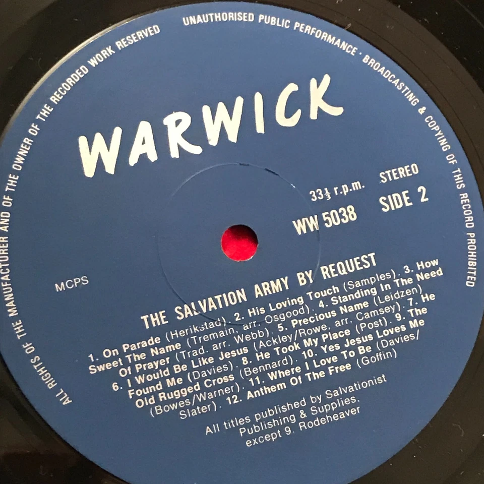 THE SALVATION ARMY By Request 1978 UK vinyl LP Hendon Band Marches Hymns Staines - Image 3 of 4