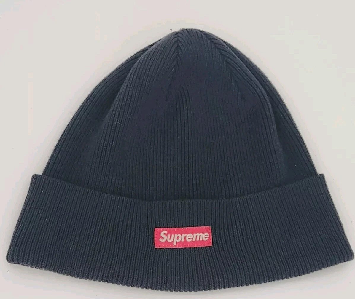 SS14 Supreme Solid Beanie Baumwolle Lycra Kleine Kasten Logo Retro Selten Hut