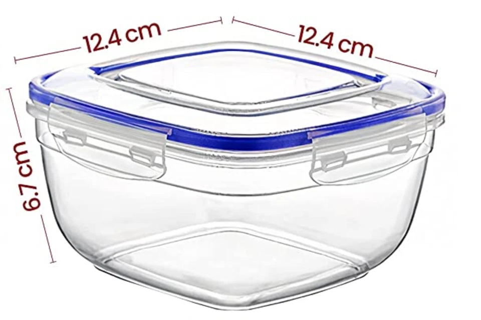4 x 500ML Airtight Food Storage Container Set Boxes Clip Seal Lock BPA Free - Image 4 of 4