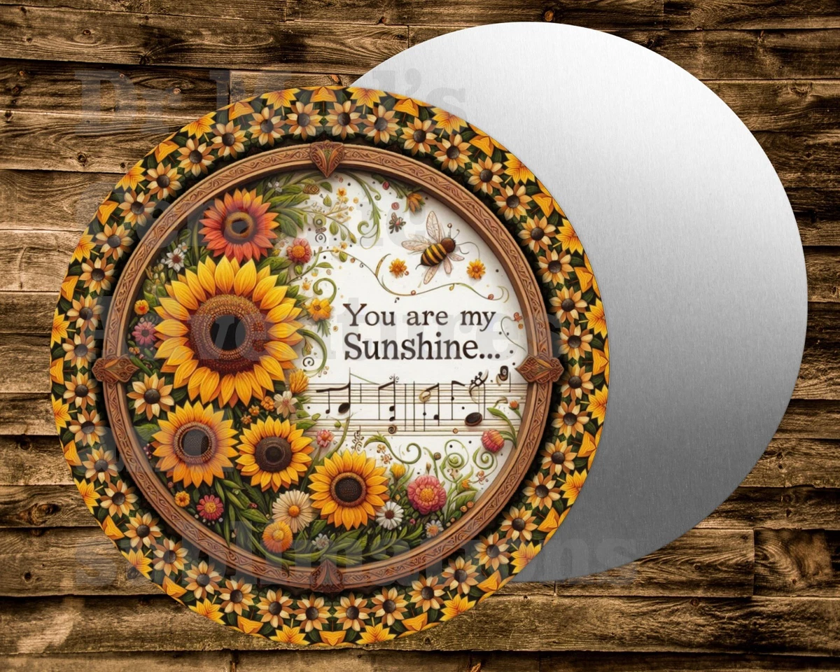 Targa In Metallo Vintage "You Are My Sunshine" - Decorazione Da Parete 30,5x20,3 Cm Per Casa, Bar, Cucina