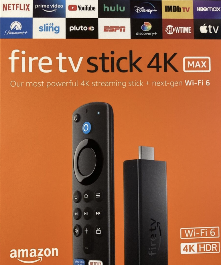 AMAZON FIRE TV Stick 4K MAX, Wi-Fi 6, Alexa Voice Remote (All New