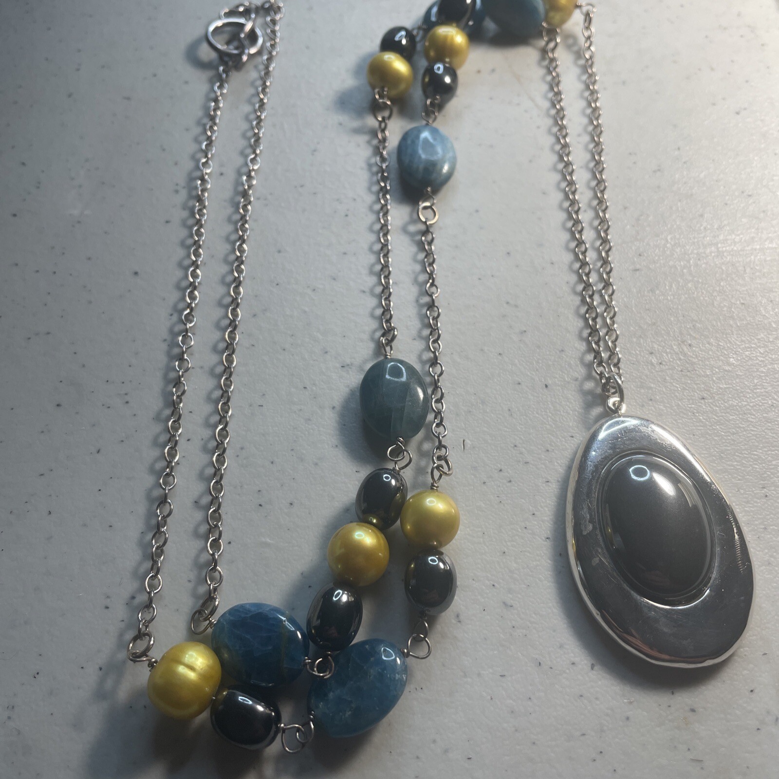 Simon Sebbag 36 Inch Solid Sterling Hematite And … - image 2