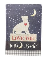 12.5 x 18 Love You Cat Garden Suede Flag