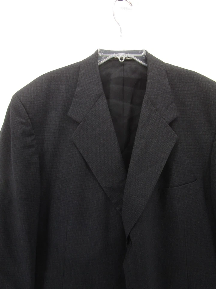 Casaco esportivo masculino vintage Aquascutum Of London 48 cinza blazer jaqueta de lã xadrez - Imagem 2 de 4