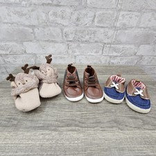 Lot of 3 infant boy shoes size 3-6 months