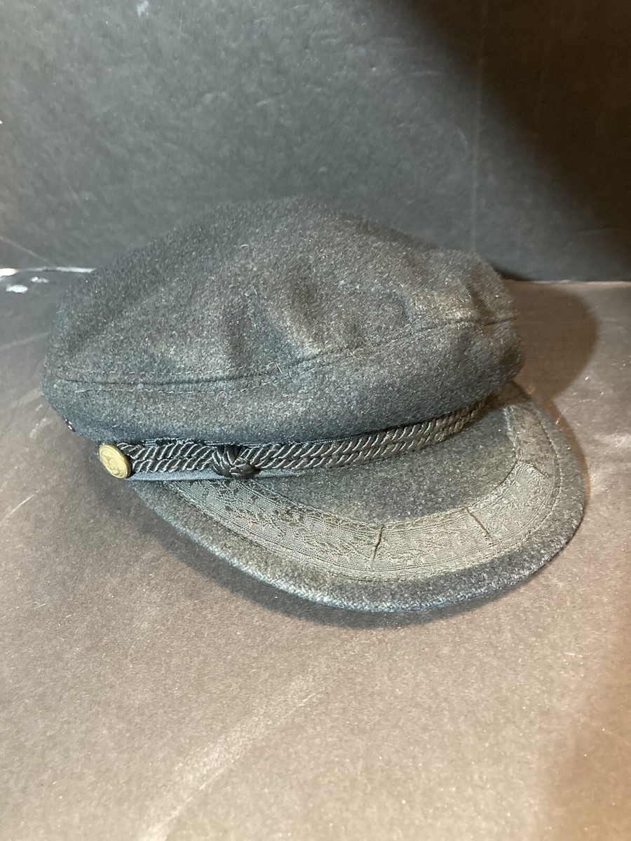 Hat Wool Greek Fisherman Black Large USA Quality.Leather  display picture 1