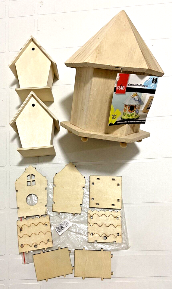 Unfinished Wood Bird Houses eBay