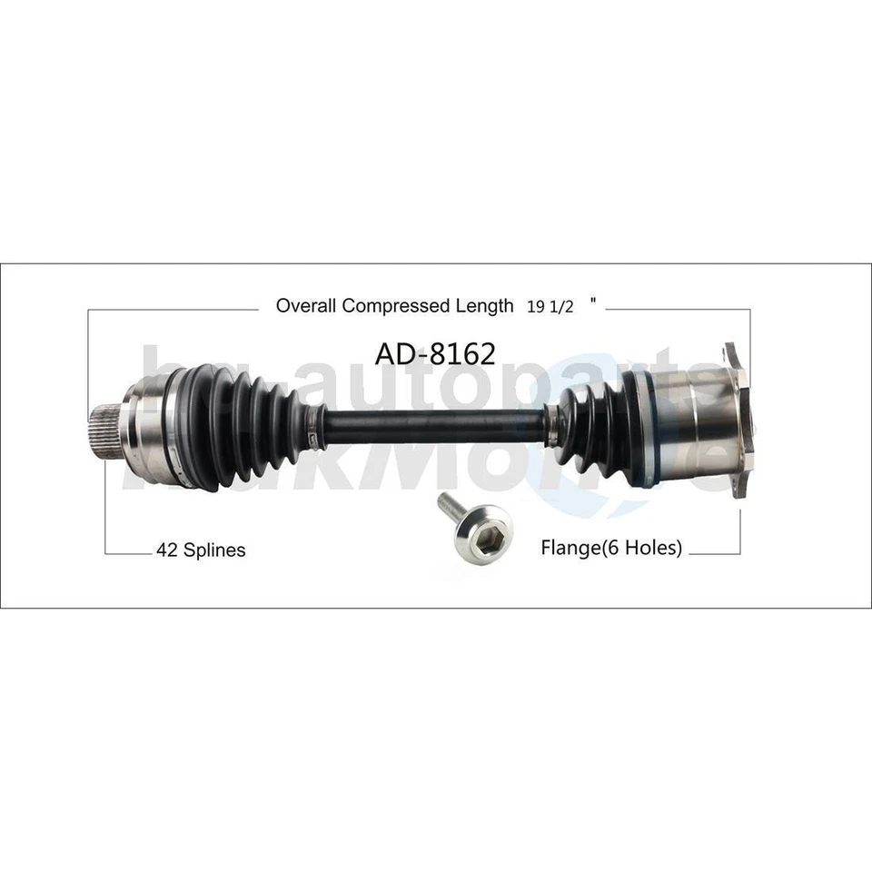 Eje CV + cojinete de cubo de rueda para Audi A6 Quattro 2012 Foto 3 de 4