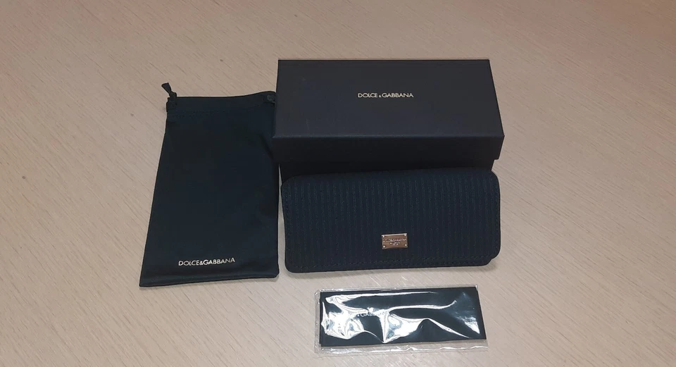 Dolce & Gabbana Scatola, Custodia a Righe per Occhiali Originali - Imagen 3 de 4