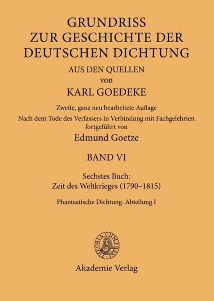 Siebentes Buch: Zeit Des Weltkrieges (1790-1815) Karl Goedeke-image