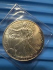 1996 AMERICAN SILVER EAGLE ONE DOLLAR ~ Obverse Toned