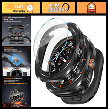 3 in 1 Metal Case for Samsung Galaxy Watch Ultra 2 - 47mm Screen Protector, Bump