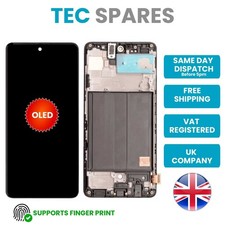 Samsung Galaxy A51 4G SM-A515F OLED LCD Display Screen Touch Digitizer+Frame