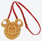 TDR Japan Tokyo Disney Resort Mickey Waffle Plush Pouch Shoulder Bag Park Food