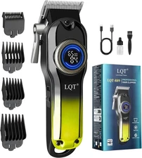 Cordless Professional Hair Clippers Trimmer Kit Men Cutting Machine Barber Salon