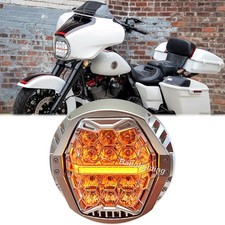 Faro LED DRL de 7 pulgadas haz alto/bajo para Harley Touring Street Glide 2014-2023