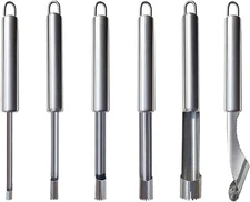 Fruit and Vegetable Corer Tool Set Stainless Corer Pitter for Multiple Produce